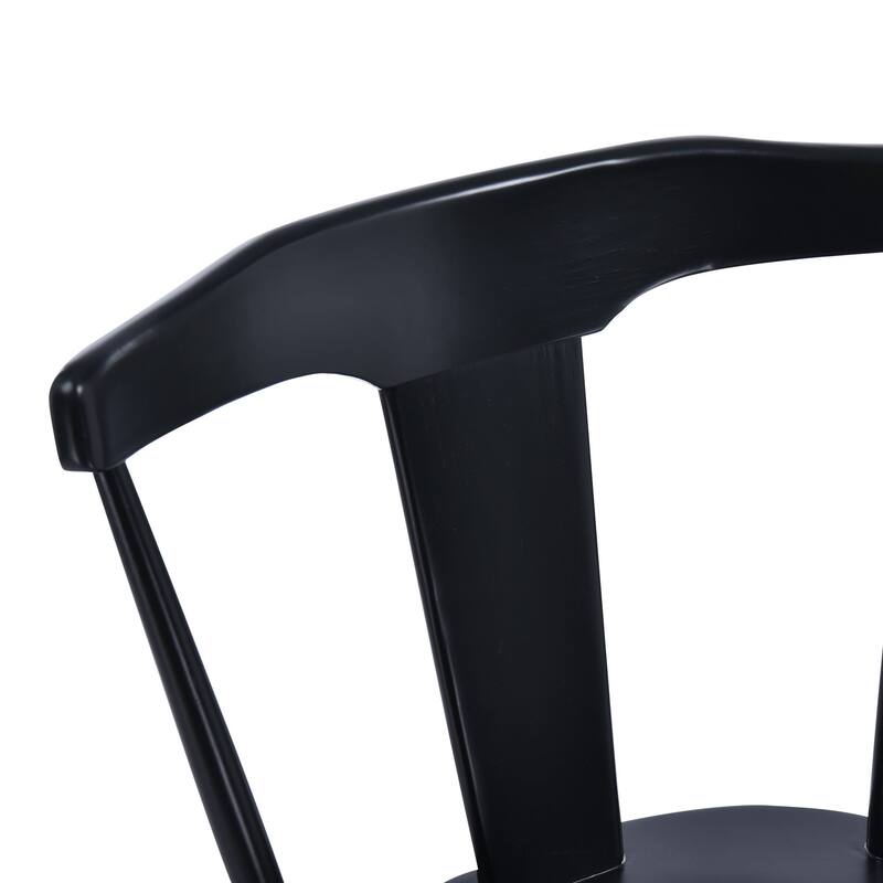 Oak Wood Dining Chairs With Barrel Splat Back Set of 2