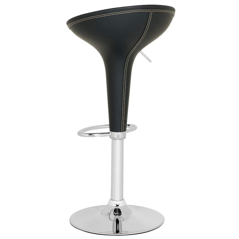 SAFAVIEH Lani Black Adjustable 23-32-inch Swivel Bar Stool - 17.5" x 15.8" x 26.4"