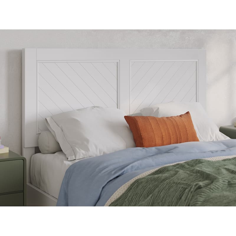 AFI Canyon Wood Headboard with Attachable Charger - White - Full