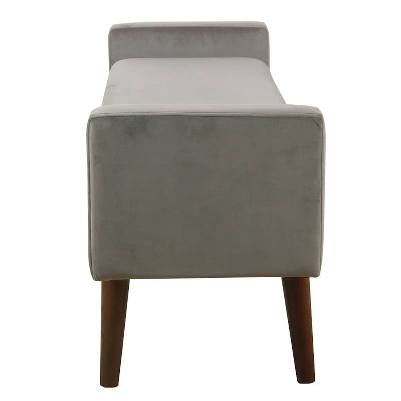 Carson Carrington Hamn Velvet Storage Bench - Gray