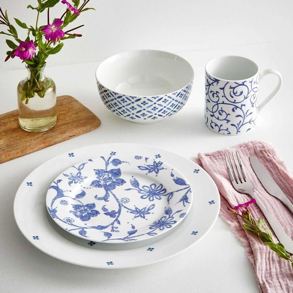 Portmeirion Home & Gifts WNOU4077-XB Lot De 4 Assiettes En Céramique