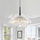 preview thumbnail 1 of 11, 6-Light Swirled Glass Cluster Globe Chandelier - Dimmable