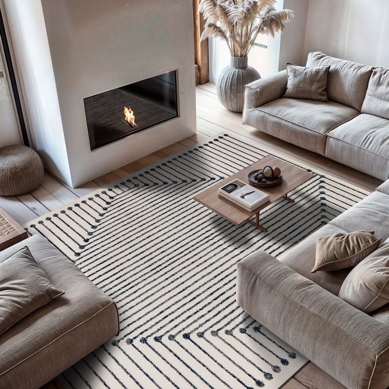 Bohemian Lines Area Rug - 7' 10" x 10'