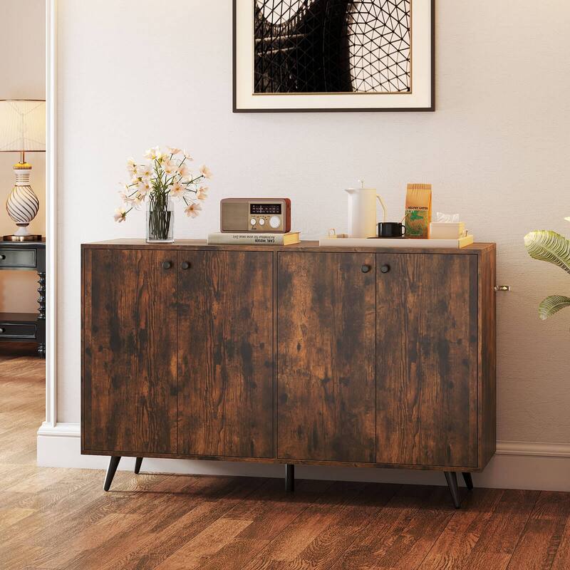 Costway Buffet Sideboard Mid Century Modern 4-Door Storage Cabinet 50" - See Details