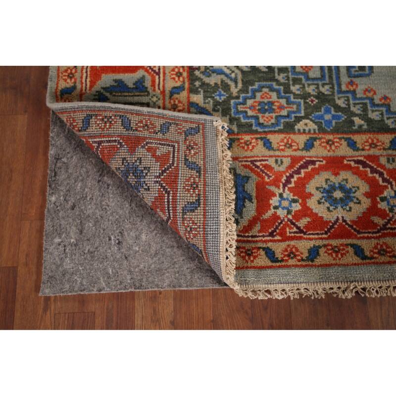 Geometric Heriz Serapi Rug Hand-Knotted Wool Carpet - 6'0"x 9'1"