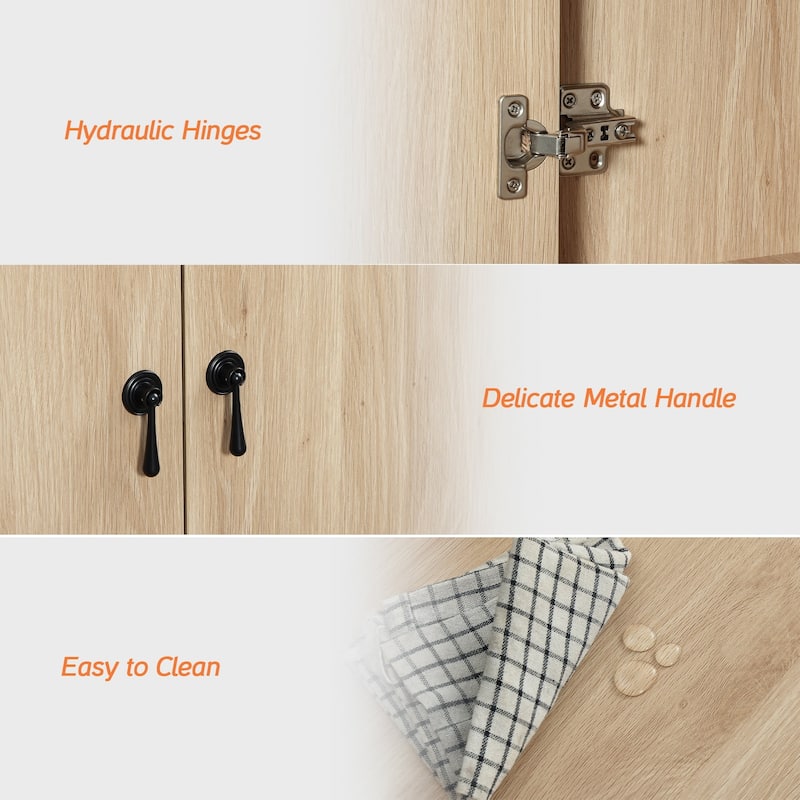 WAMPAT Large Sideboard Buffet Cabinet with Storage, 59"