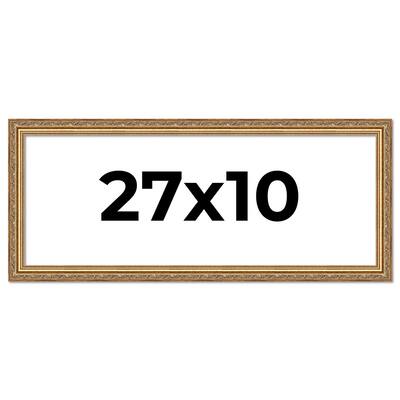 27x10 Frame Red Solid Wood Picture Frame Width 1.75 Inches | Interior Frame Depth 1 13/16 Inches