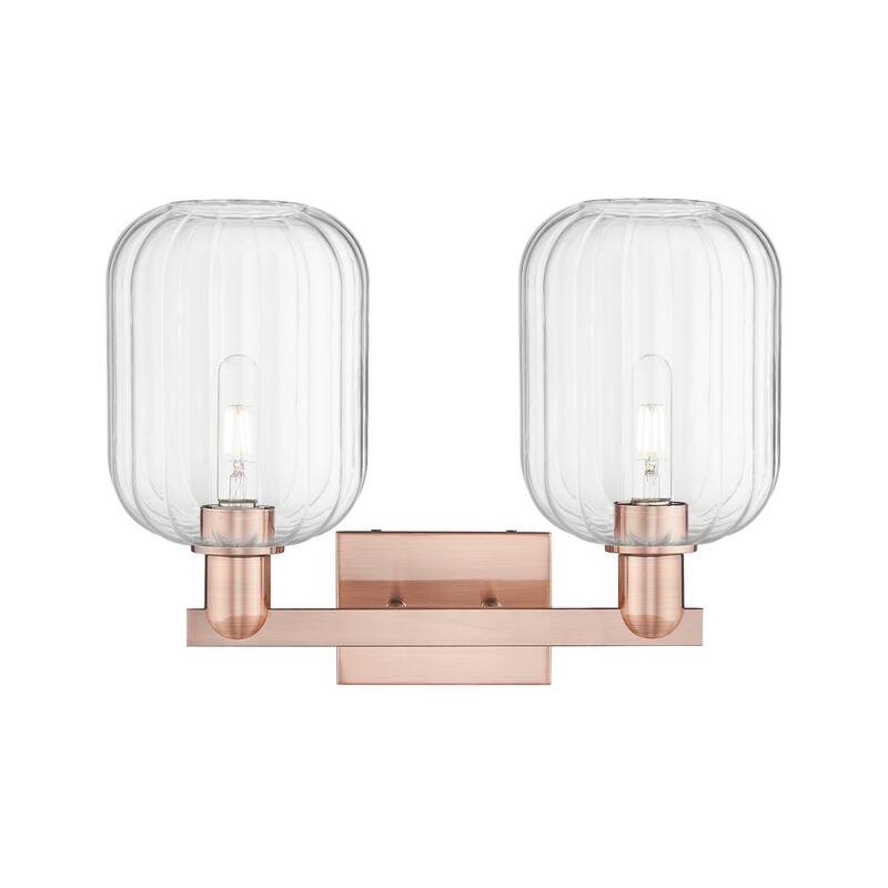 Innovations Lighting Downtown Urban - Preston - 2 Light 16" Jar Shade Bath Vanity Light