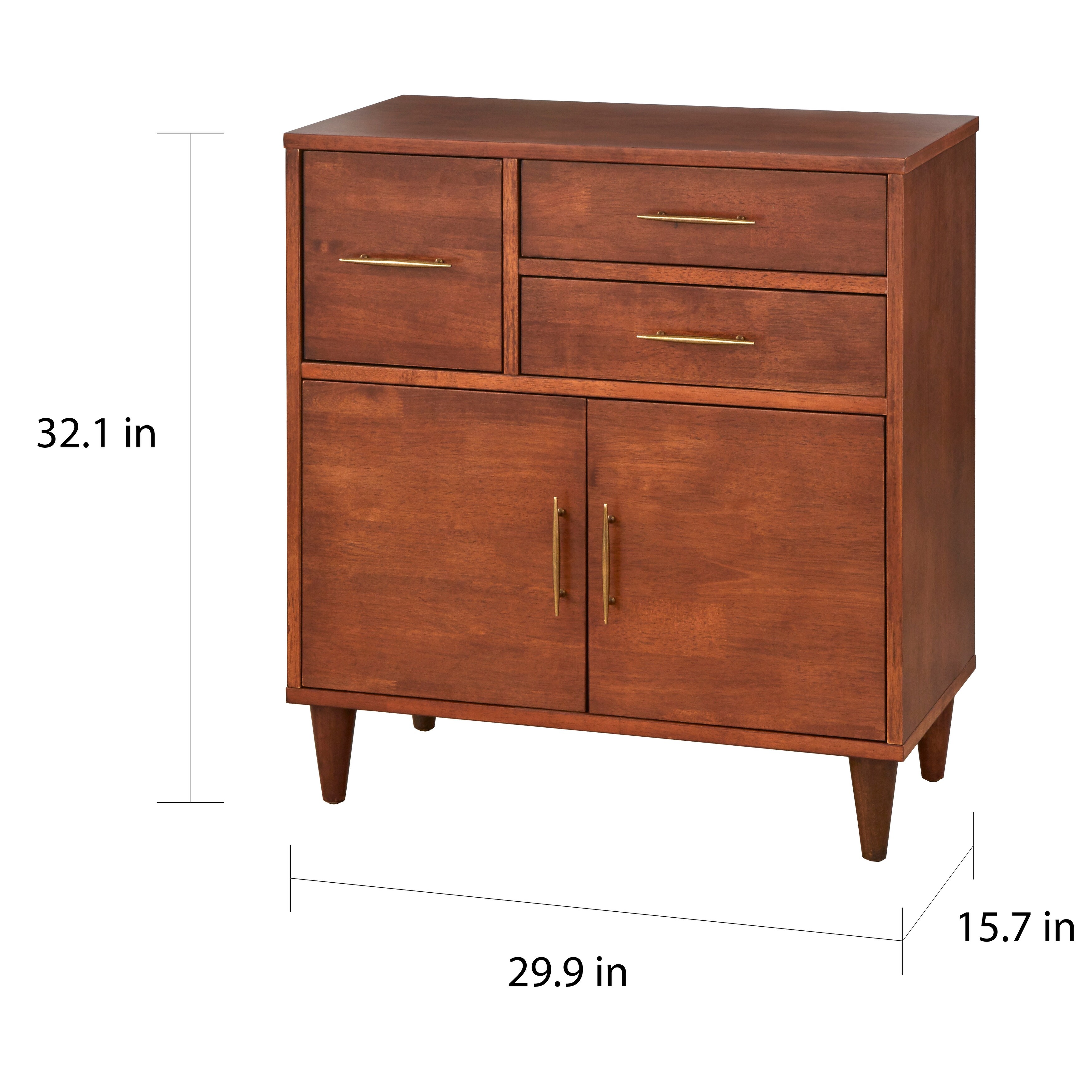 Shop Lifestorey Ana Rich Oak Entryway Cabinet W Antique Brass Hardware Overstock 28638306