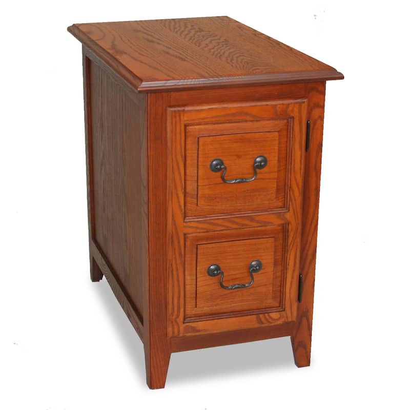 Solid Wood Shaker Cabinet End Table - Mission Oak