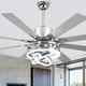 preview thumbnail 5 of 34, Bella Depot 72" Gold Large Ceiling Fan with Light and Remote 6-Speed Gold Modern Fandelier DC Motor