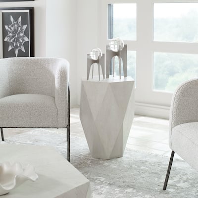 Geometric Sunburst Top Side Table - 24"