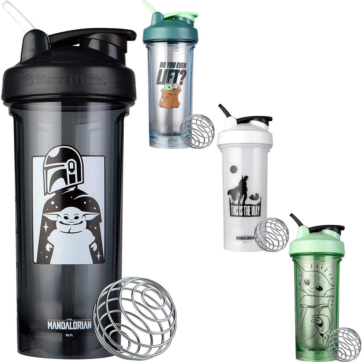 Blender Bottle The Mandalorian Pro Series 28 oz. Shaker with Loop