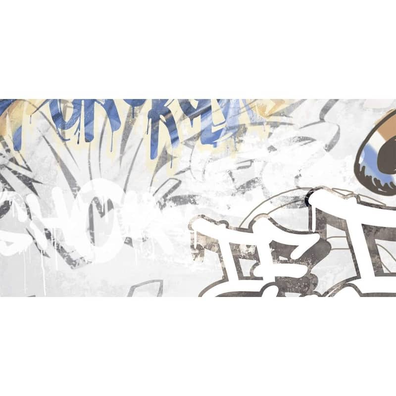 Monroe 24x48 White Matte Graffiti Porcelain Tile - Floor & Wall - Large Format