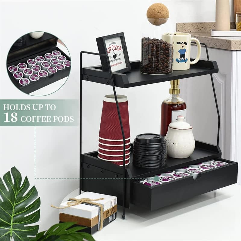 2-Tier Countertop Organizer - 7.5"D x 15.2"W x 16.5"H