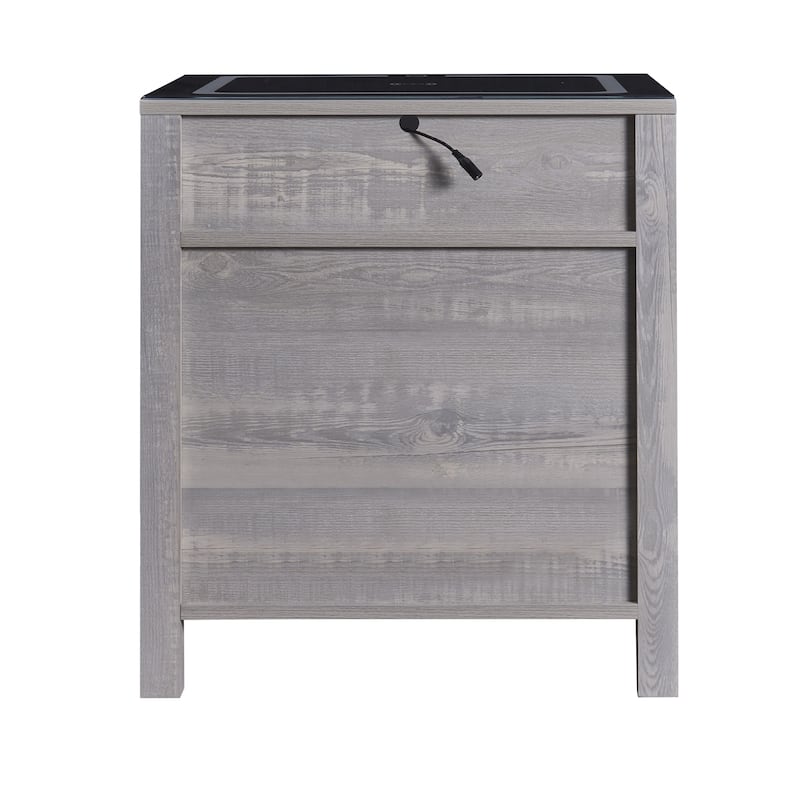 Multifunctional Storage Nightstand,Wireless Charging