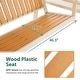 preview thumbnail 8 of 21, MCombo 2-Person Patio Swing Chair, Luxury Outdoor Swing with Wooden Finish Coated Seat, Poolside 4458 - N/A
