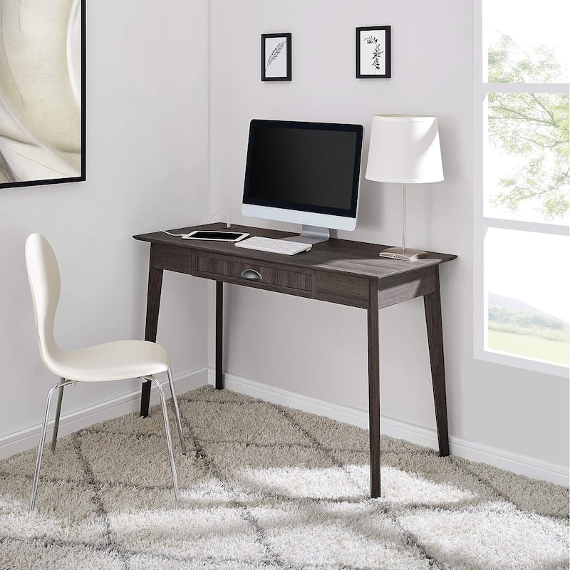 Caffoz Home Office Modern Writing Desk with Drawer and USB Hub