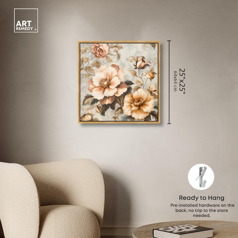 Retro Rose II Canvas by Art Remedy