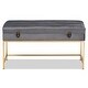 preview thumbnail 5 of 19, Aliana Glam and Luxe Velvet and Gold Metal Large Storage Ottoman