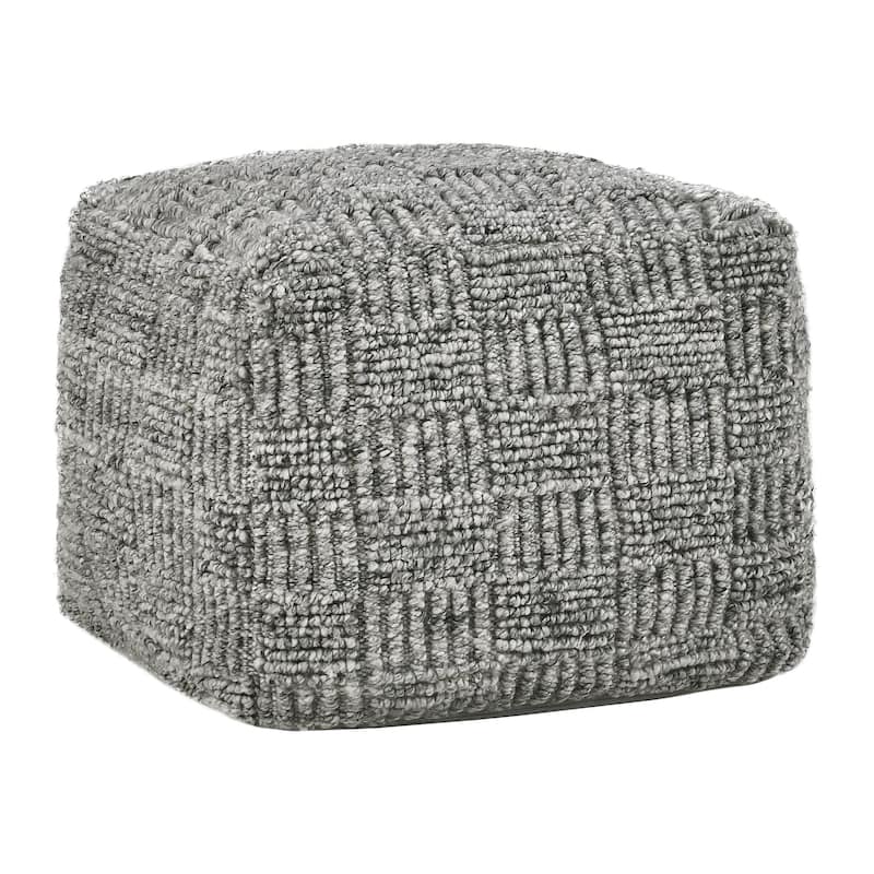 Villa by Classic Home Shades 18" Recycled Fabric Indoor/Outdoor Pouf
