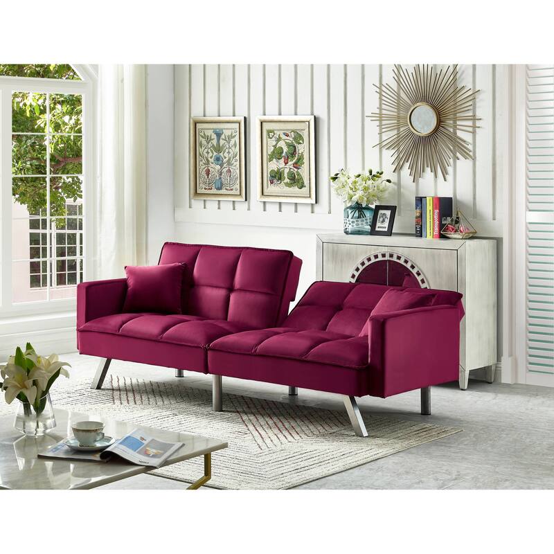 Comfortable Velvet Sleeper Sofa Bed by Legend Furniture
