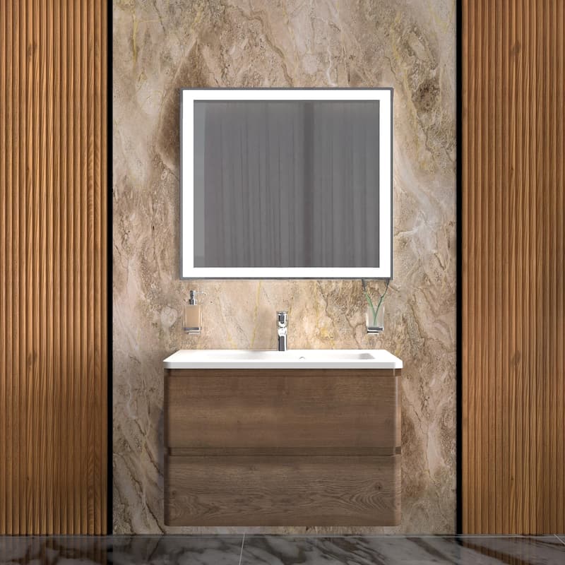 Modern Wall-Mounted Bathroom Vanity with Washbasin | Comfort Collection Omega Collection 32"