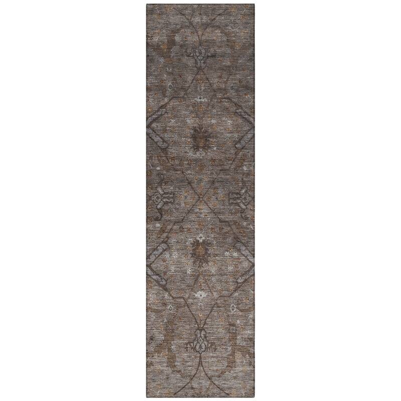 Machine Washable Indoor/ Outdoor Boho Global Chantille Rug