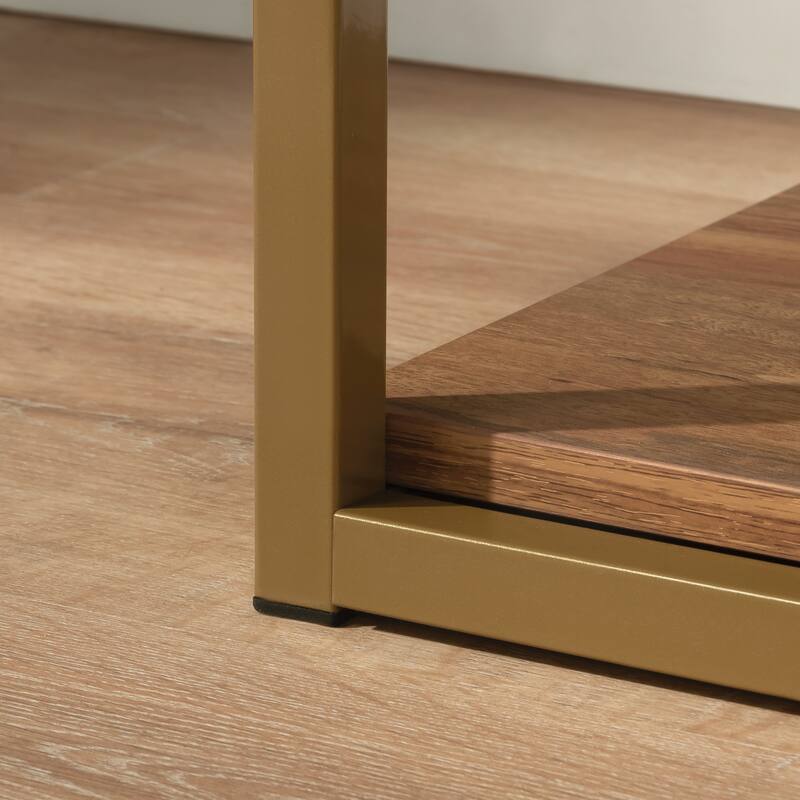 Wood Vanity with Chic Storage, Brown - 47.32" W x 16.77" D x 49.45" H