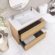 preview thumbnail 76 of 85, Floating Bathroom Vanity with Integrated Resin Top