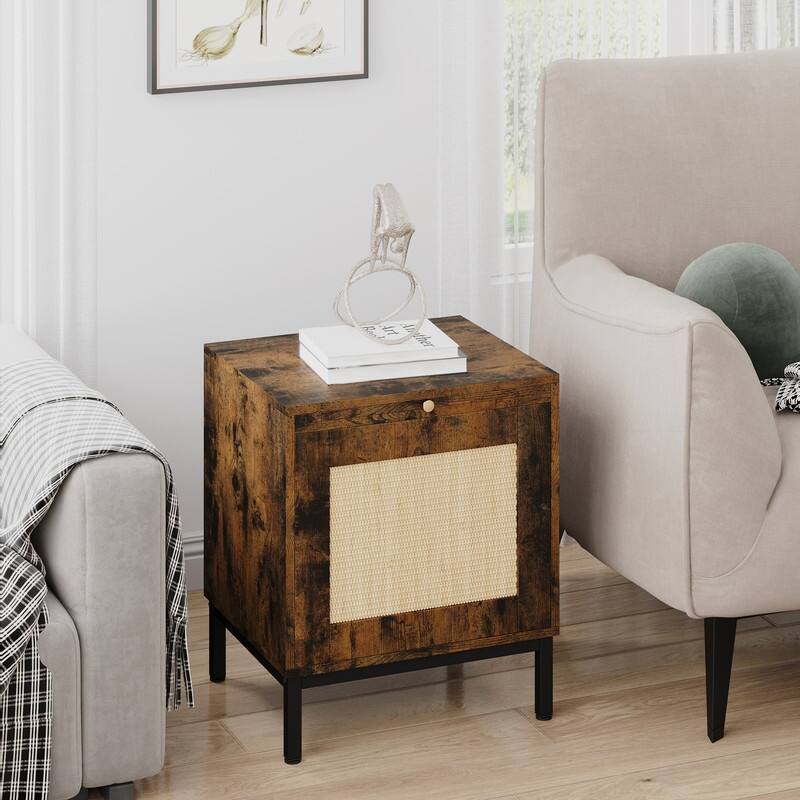 Natural Rattan Side Table