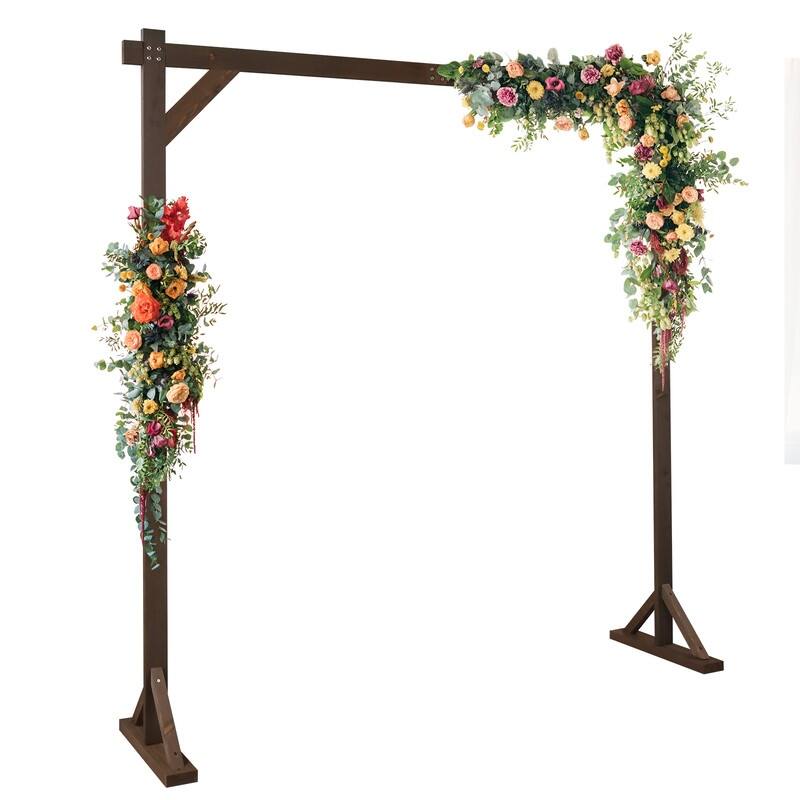 7.2FT Wooden Wedding Arch - Brown