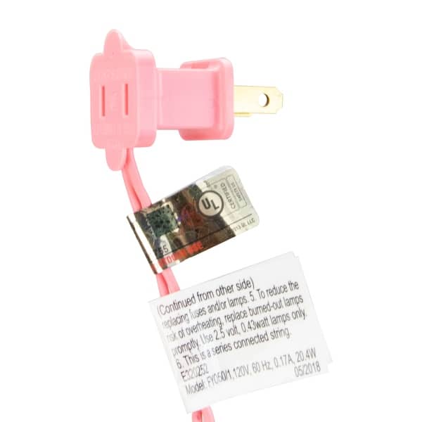 Shop Set Of 50 Pink Mini Christmas Lights 14 Ft Pink Wire