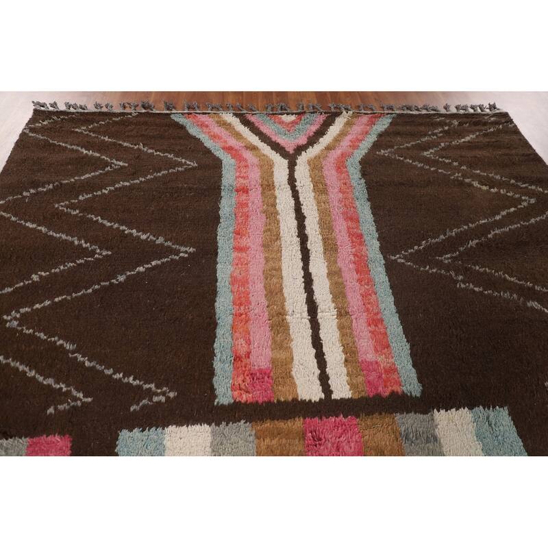 Moroccan Oriental Area Rug Handmade Wool Carpet - 8'2" x 10'7"