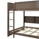 preview thumbnail 8 of 32, Queen over Queen Wood Bunk Bed with Storage Cabinets and USB Ports,Vintage Modern Design
