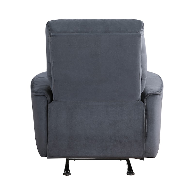 Erten Power Rocker Reclining Chair, Dark Gray Velvet, Solid Wood