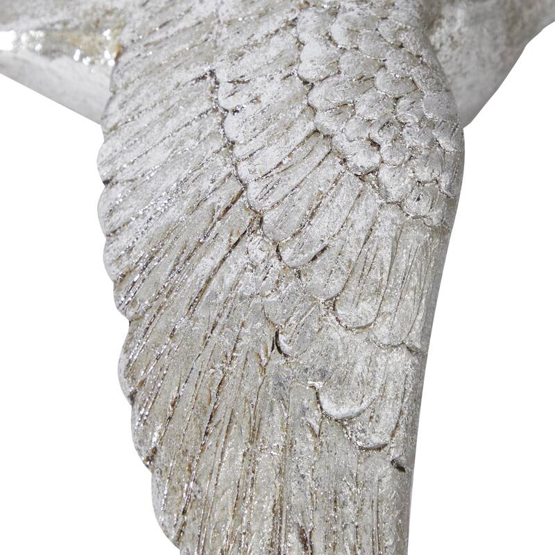 Polystone Bird Distressed 3D Floating Home Wall Decor - Set of 3 Dark Brown, Silver, Gold - Roche River Decor