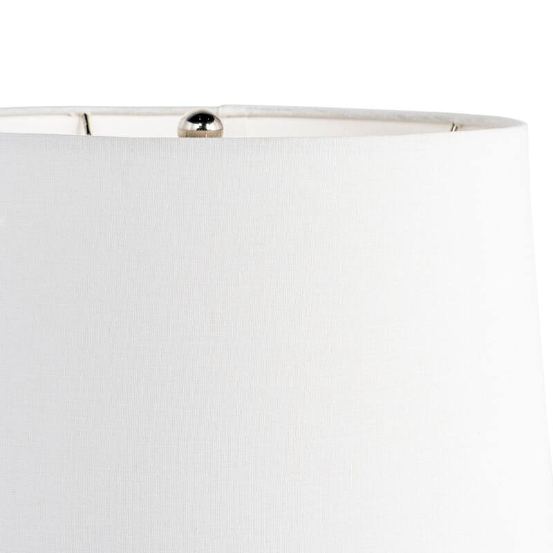 HomeRoots 22" Gold and White Glass LED Table Lamp With White Cone Shade - 15