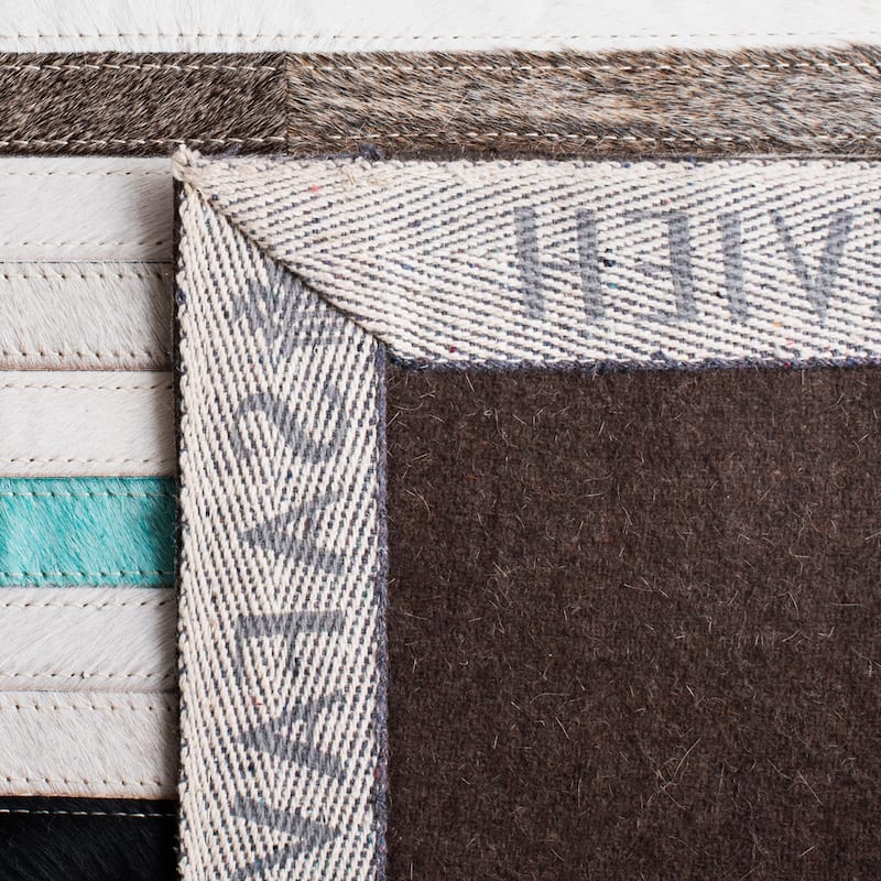 SAFAVIEH Handmade Studio Leather Borghild Modern Leather Rug