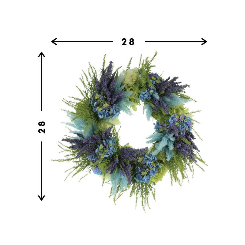 Lavender, Hydrangea and Astilbe Wreath