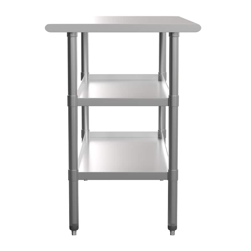 NSF Certified Commercial 18-Gauge Stainless Steel Work and Prep Table