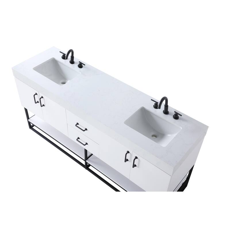 Elegant Lighting VF29272D Caroline 72" Free Standing Double Basin