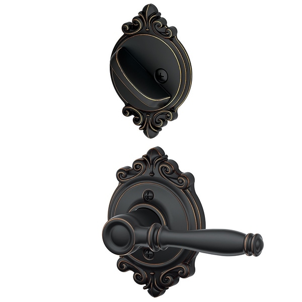 Schlage F59-BIR-BRK Birmingham Single Cylinder Interior Pack with Decorative Brookshire Trim - Exterior Handleset Sold