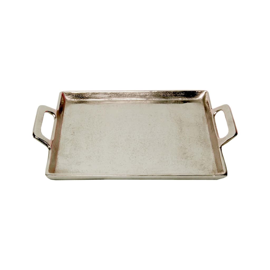 Alum. Tray w/Handles 10x14" - Raw Alum. - RAW NICKEL