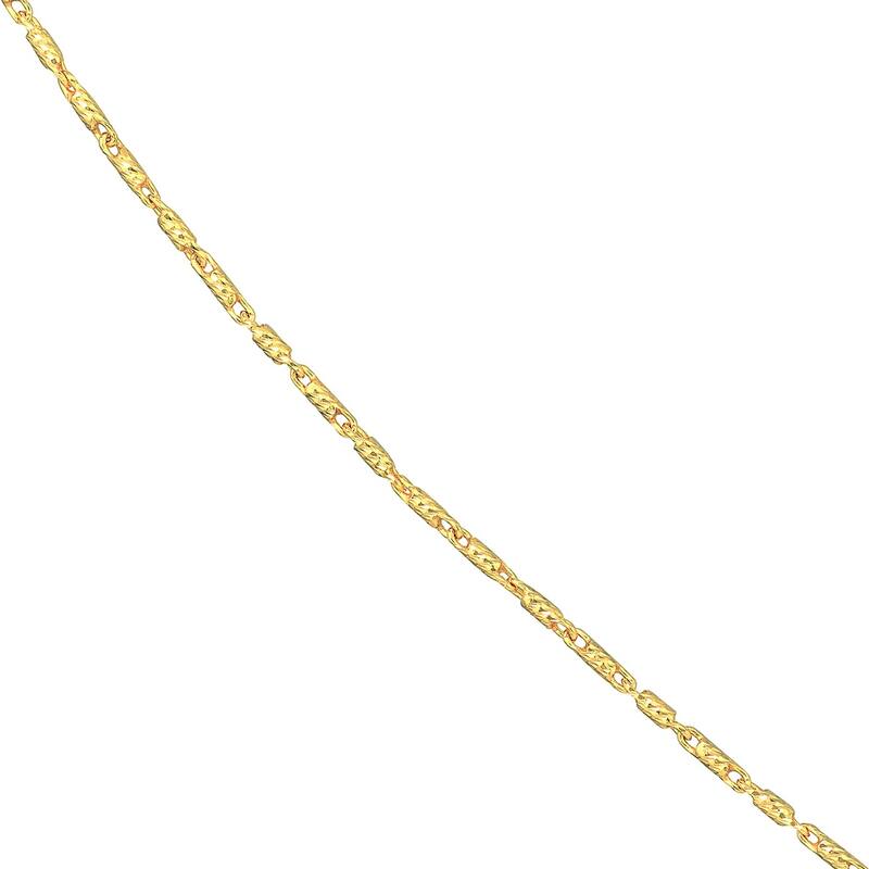 Curata 14k Yellow Gold 0.95mm Lumacina Chain Necklace Options: 16 18 20 24