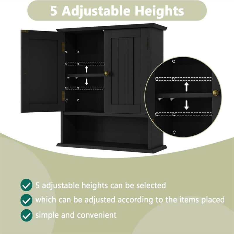 Bathroom Cabinet Wall Mounted - 7.8"D x 21.5"W x 23.6"H