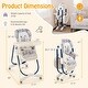 preview thumbnail 43 of 47, Multifunctional Folding Baby High Chair with Rolling Wheels and Adjustable Height - 40" x 23" x 36"-43.5"(L x W x H)