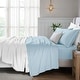 preview thumbnail 62 of 99, Superior Egyptian Cotton 650 TC Deep Pocket Sheet Set Full - 15"Deep Pocket - Baby Blue