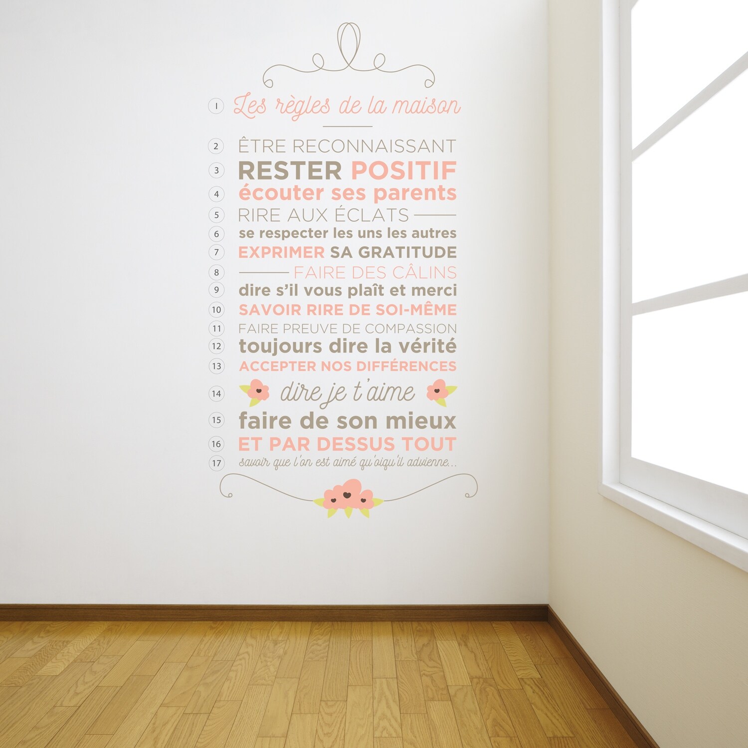 Shop Walplus Wall Sticker Decal Wall Diy Art Floral House French House Rule Overstock 31770419