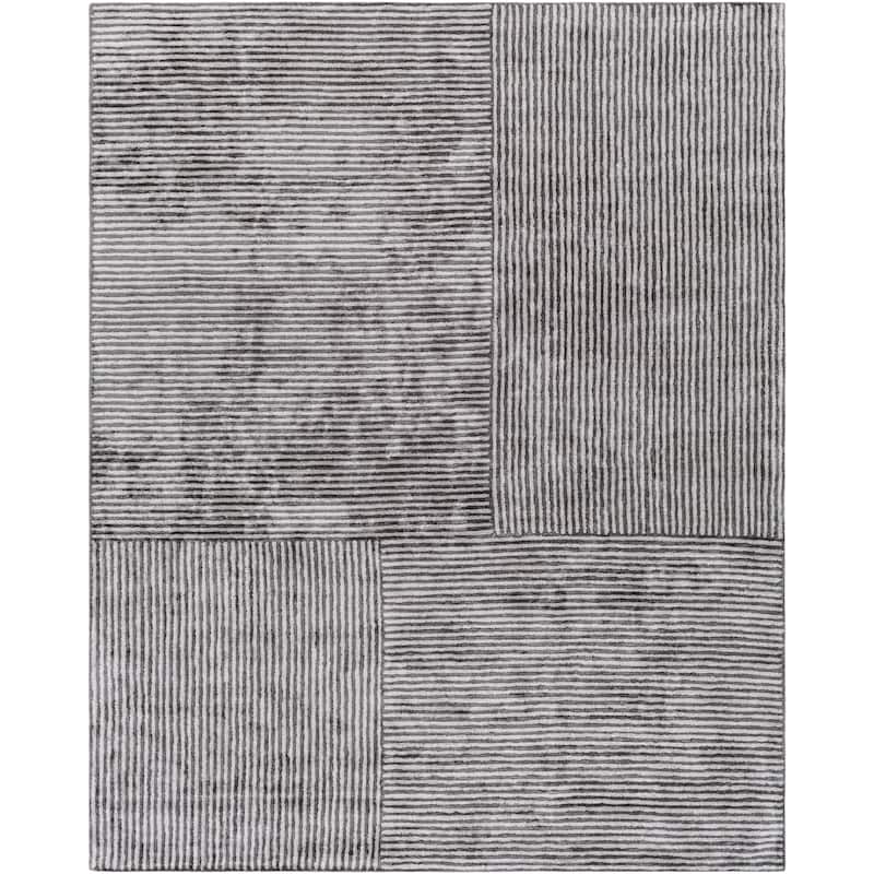 Livabliss Quartz Minimalist Stripe Hand Tufted Area Rug